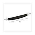 Antimicrobial Gel Compact Keyboard Wrist Rest, 18 X 2.75, Black