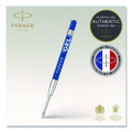 Refill For Parker Retractable Gel Ink Roller Ball Pens, Medium Conical Tip, Blue Ink, 2/pack