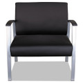 Alera Metalounge Series Bariatric Guest Chair, 30.51" X 26.96" X 33.46", Black Seat/back, Silver Base