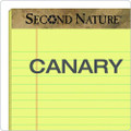 Second Nature Recycled Ruled Pads, Narrow Rule, 50 Canary-yellow 5 X 8 Sheets, Dozen
