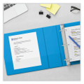 Deluxe Round Ring View Binder, 3 Rings, 0.5" Capacity, 11 X 8.5, Light Blue