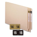 Yearly End Tab File Folder Labels, 15, 0.75 X 1.5, Black, 500/roll