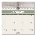 Recycled Wall Calendar, Unruled Blocks, 15 X 12, Sand/green Sheets, 12-month (jan To Dec): 2022