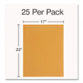 Jumbo Size Kraft Envelope, Fold Flap Closure, 17 X 22, Brown Kraft, 25/pack