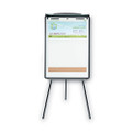 Magnetic Gold Ultra Dry Erase Tripod Easel W/ Ext Arms, 32" To 72", Black/silver