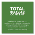 Total Recycled Content Plastic Trash Bags, 56 Gal, 1.5 Mil, 43" X 49", Brown/black, 100/carton