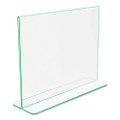 Superior Image Premium Green Edge Sign Holders, 11 X 8 1/2 Insert, Clear/green