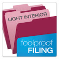 Colored File Folders, 1/3-cut Tabs: Assorted, Letter Size, Burgundy/light Burgundy, 100/box