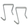 Single Sided Partition Garment Hook, Steel, 0.5 X 3.13 X 4.75, Over-the-door/over-the-panel Mount, Silver, 2/pack Single Sided Partition Garment Hook, Steel, 0.5 X 3.13 X 4.75, Over-the-door/over-the-panel Mount, Silver, 2/pack