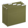 Hanging File Folder Plastic Index Tabs, 1/5-cut Tabs, Clear, 2.25" Wide, 25/pack