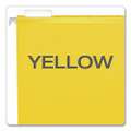 Extra Capacity Reinforced Hanging File Folders With Box Bottom, Legal Size, 1/5-cut Tab, Yellow, 25/box
