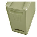 Slim Jim Receptacle With Venting Channels, Rectangular, Plastic, 23 Gal, Beige