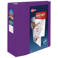 Heavy-duty View Binder With Durahinge And Locking One Touch Ezd Rings, 3 Rings, 5" Capacity, 11 X 8.5, Purple