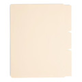 Self-adhesive Folder Dividers For Top/end Tab Folders, Prepunched For Fasteners, Letter Size, Manila, 100/box