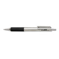 F-402 Ballpoint Pen, Retractable, Fine 0.7 Mm, Black Ink, Stainless Steel/black Barrel, 2/pack F-402 Ballpoint Pen, Retractable, Fine 0.7 Mm, Black Ink, Stainless Steel/black Barrel, 2/pack