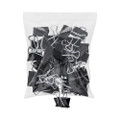 Binder Clips In Zip-seal Bag, Medium, Black/silver, 36/pack