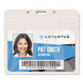 Pvc-free Badge Holders, Horizontal, Clear 4.5" X 4" Holder, 4.13" X 3.13" Insert, 50/pack