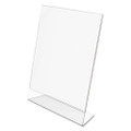 Classic Image Slanted Sign Holder, Portrait, 8 1/2 X 11 Insert, Clear