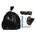 Linear Low-density Can Liners, 16 Gal, 0.9 Mil, 24" X 23", Black, 500/carton