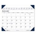 Executive Monthly Desk Pad Calendar, 24 X 19, White/blue Sheets, Blue Corners, 12-month (jan To Dec): 2022 Executive Monthly Desk Pad Calendar, 24 X 19, White/blue Sheets, Blue Corners, 12-month (jan To Dec): 2022