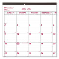 Monthly Desk Pad Calendar, 22 X 17, White/burgundy Sheets, Black Binding, Black Corners, 12-month (jan To Dec): 2022