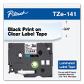 Tze Standard Adhesive Laminated Labeling Tape, 0.7" X 26.2 Ft, Black On Clear