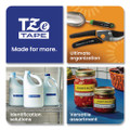 Tze Standard Adhesive Laminated Labeling Tape, 0.47" X 26.2 Ft, Black On Clear