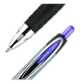 Signo 207 Gel Pen, Retractable, Medium 0.7 Mm, Purple Ink, Smoke/black/purple Barrel, Dozen