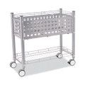 Smartworx File Cart, One-shelf, 28.25w X 13.75d X 27.38h, Matte Gray