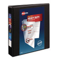 Heavy-duty View Binder With Durahinge And One Touch Ezd Rings, 3 Rings, 1.5" Capacity, 11 X 8.5, Black