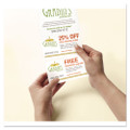 Door Hanger With Tear-away Cards, 97 Bright, 65lb, 4.25 X 11, White, 2 Hangers/sheet, 40 Sheets/pack