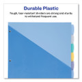 Write And Erase Durable Plastic Dividers With Pocket, 3-hold Punched, 8-tab, 11.13 X 9.25, Assorted, 1 Set