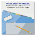 Write And Erase Durable Plastic Dividers With Pocket, 3-hold Punched, 8-tab, 11.13 X 9.25, Assorted, 1 Set