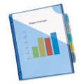 Write And Erase Big Tab Durable Plastic Dividers, 3-hold Punched, 5-tab, 11 X 8.5, Assorted, 1 Set - VISAVE16183