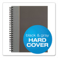 Royale Wirebound Business Notebooks, 1 Subject, Medium/college Rule, Black/gray Cover, 10.5 X 8, 96 Sheets