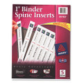 Binder Spine Inserts, 1" Spine Width, 8 Inserts/sheet, 5 Sheets/pack Binder Spine Inserts, 1" Spine Width, 8 Inserts/sheet, 5 Sheets/pack