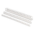 Plastic Comb Bindings, 1/2" Diameter, 90 Sheet Capacity, White, 100/pack
