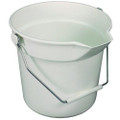 Deluxe Heavy-duty Bucket, Gray, Polypropylene, 10qt, 10 5/8dia X 10 1/4h