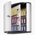 Locking Key Cabinet, 36-key, Brushed Aluminum, Silver, 11 3/4 X 4 5/8 X 11
