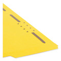 Top Tab Colored Fastener Folders, 2 Fasteners, Letter Size, Yellow Exterior, 50/box