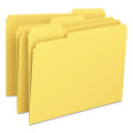 Colored File Folders, 1/3-cut Tabs: Assorted, Letter Size, 0.75" Expansion, Yellow, 100/box