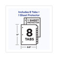 Clear Easy View Plastic Dividers With Multicolored Tabs And Sheet Protector, 8-tab, 11 X 8.5, Clear, 1 Set