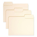 Supertab Top Tab File Folders, 1/3-cut Tabs: Assorted, Letter Size, 0.75" Expansion, 11-pt Manila, 100/box