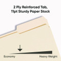 Reinforced Tab Manila File Folders, 1/3-cut Tabs: Assorted, Letter Size, 0.75" Expansion, 11-pt Manila, 100/box