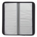 Professional Vinyl Business Card File, Holds 160 2 X 3.5 Cards, 4.75 X 10.13, Black