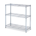 Residential Wire Shelving, Three-shelf, 36w X 14d X 36h, Silver