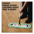 Dust Pad With Fringe, Microfiber, 18" Long, Green, 6/carton