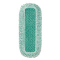 Dust Pad With Fringe, Microfiber, 18" Long, Green, 6/carton