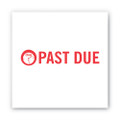 Pre-inked Shutter Stamp, Red, Past Due, 1 5/8 X 1/2