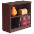 Alera Valencia Series Bookcase, Two-shelf, 31.75w X 14d X 29.5h, Mahogany Alera Valencia Series Bookcase, Two-shelf, 31.75w X 14d X 29.5h, Mahogany